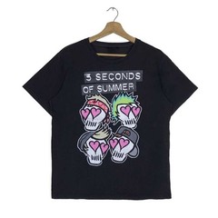 5 Seconds Of Summer 5SOS Heart Love Cute Black Shirt S-5XL Unisex 1P1266