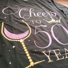 Cheers 50 Years l Size LARGE l 50th Queen Princess Birthday Years Old T-Shirt