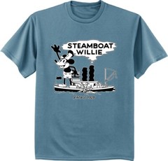 Steamboat Willie T-shirt Classic Cartoon Mouse Mens Graphic Tees Nautical Gifts