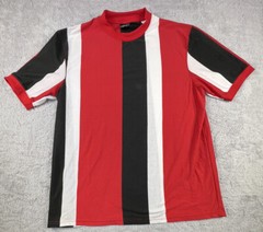 Brooklyn State Men’s Vertical Stripe Crew Size 3XL Color Block Cotton Polyester