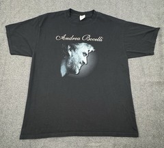 Vintage Andrea Bocelli Shirt Mens XL Black Short Sleeve 2005