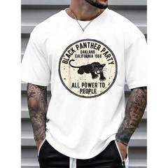 Summer Short Sleeve Casual T-Shirt 1966 Oakland, California Black Panther Party