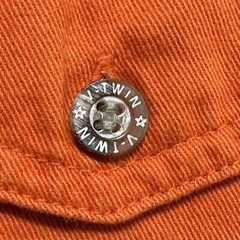 V TWIN Motorcycle Apparel Biker Men’s Denim Shirt Size XL Orange Sleeveless
