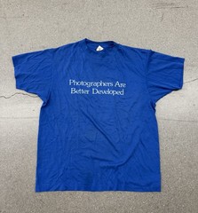 True Vintage 80’s Photographers Comedy Humor Funny Graphic T-shirt Men’s L Blue