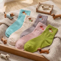 10 Pairs Socks Womens Crew Elastic Ankle Length Cotton Socks Aesthetic Cute L…