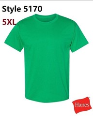 Hanes 5170 5XL EcoSmart Crewneck Short Sleeve Tee Pit to Pit 31″ Kelly Green