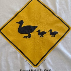 Frederick Brakes For Ducks T Shirt 1988 Maryland White Hanes Large 50/50 Vintage