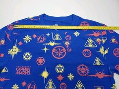 Captain Marvel All Over Print Blue T-Shirt Shirt Men’s Size Medium