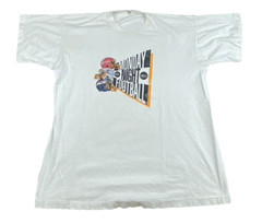 Vintage Monday Night Football T-Shirt Large 90s Bud Light White Paper Thin NFL