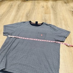 US Polo Assn Mens XXL Navy Blue Geometric Micro Print Pocket T-Shirt 11A77404