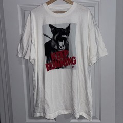 Nike Keep Running Dog T-Shirt Men’s Size XXL White Y2K Rare Vintage