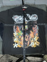 Evil Vice Flaming Bald Eagle Men’s Size 2XL Long Sleeve Black T Shirt NWT