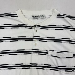 Vintage Le Tigre Shirt Adult XL Striped 1980s Elastic Waist Henley Neck Hipster