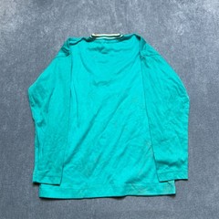 Vintage Rush Fashion Shirt Men Small Green Cotton Ribbed Collar Embroidered Logo