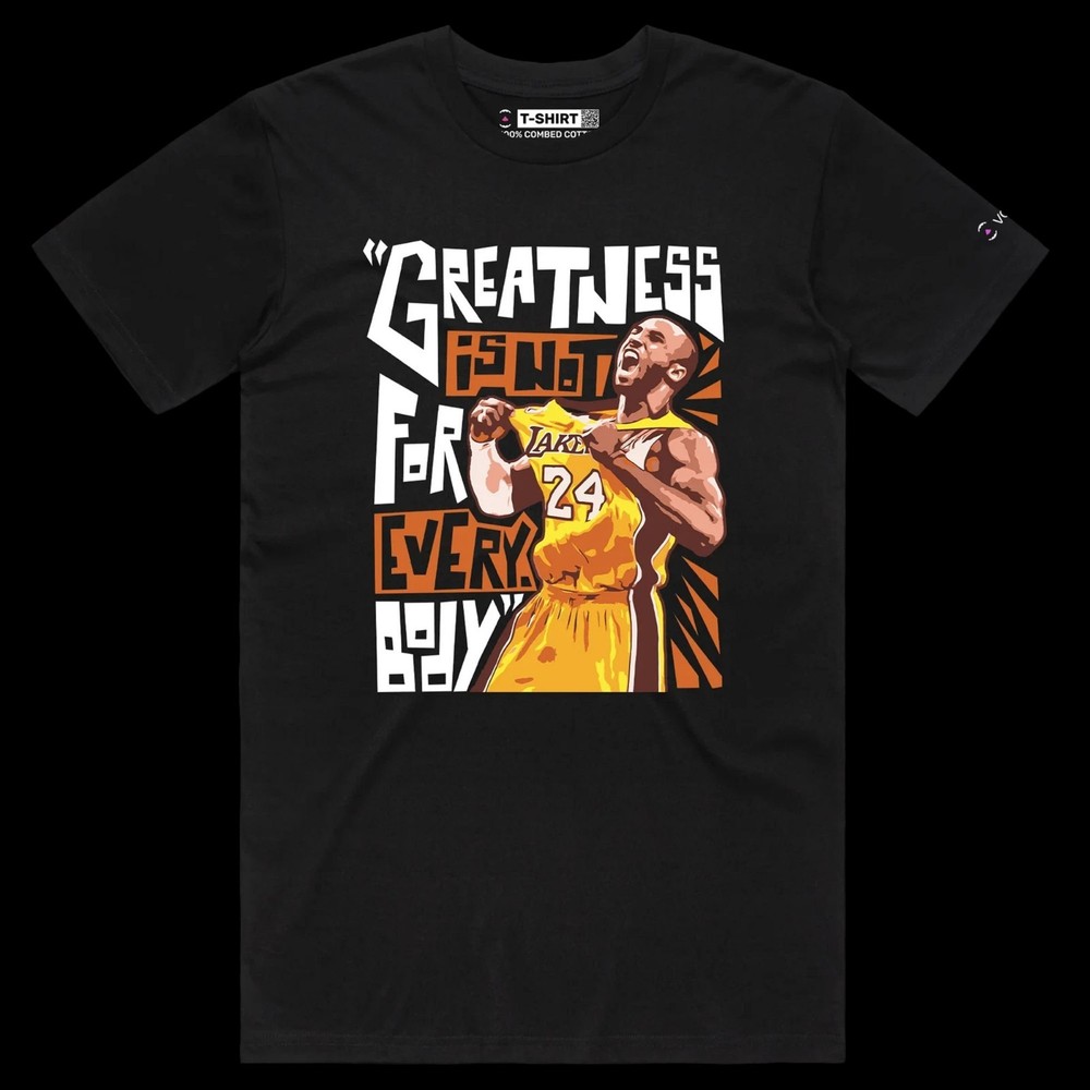 VOICEART Kobe Bryant Greatness Premium T-Shirt Black Mamba Sports Graphic