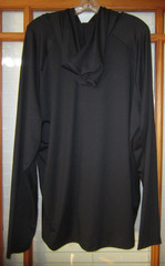 George Hooded Long Sleeve Shirt Rash Guard Black UPF50 NEW Small or 2XL