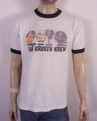 vintage 00s Y2K Nickelodeon Spongebob Squarepants T-Shirt 2002 Krusty Krew L