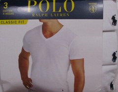 3-PK RALPH LAUREN POLO SIZES S M L XL XXL GRAY V NECK COTTON T SHIRT UNDERSHIRT