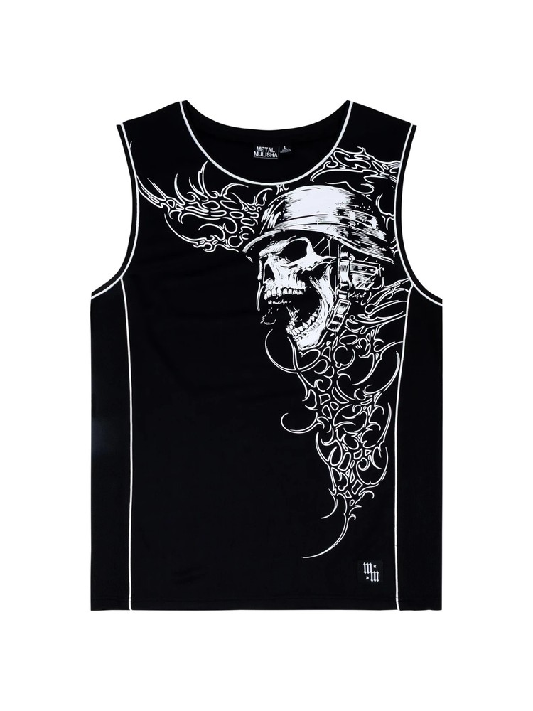 Metal Mulisha Men’s Warpaint 2 Jersey Tank Top Skull and Helmet Motocross Shirt