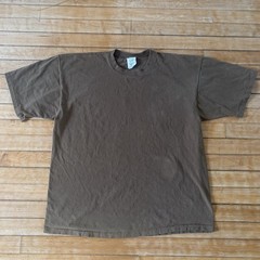 VTG 90s Gap Blank Tee T-Shirt Size XL Brown Single Stitch Made in USA Faded