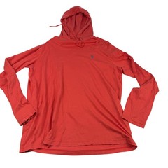 Polo Ralph Lauren Pony Logo Hooded Drawstring Coral Long Sleeve T-Shirt size L