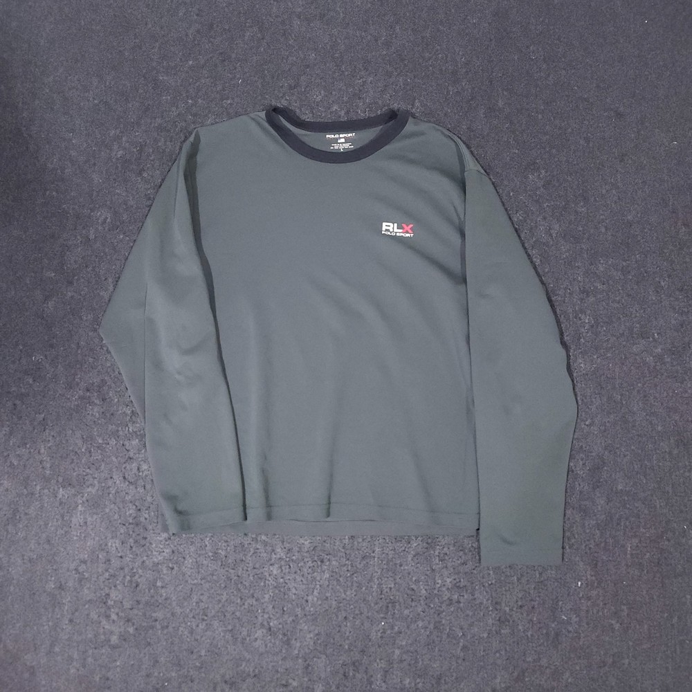 Ralph Lauren Polo Sport RLX Performance Shirt Mens Large Green Long Sleeve