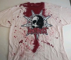 Slipknot Knotfest Blood Splattered Star Skull T-Shirt Sz XXL Roadshow 2022