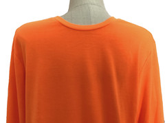ATHLETIC WORKS DRIWORKS Tri-Blend Orange Long Sleeve Crew Neck T-Shirt Sz S*