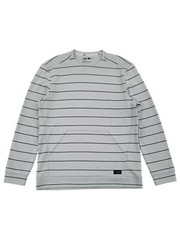 MSX By Michael Strahan Mens High Rise Gray Double Knit Long Sleeve Shirt