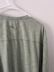 Tommy Bahama Islandzone Heather Green Henley Long Sleeve Space Dye UPF 30 3XLB