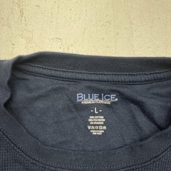 Blue Ice Thermal Shirt Mens Large Navy Waffle Long Sleeve Tagless Crewneck Tee