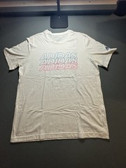 Adidas Men’s White Multi Color Logo Graphic T-Shirt Size L Brand New