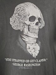 Stay Strapped Or Get Clapped George Washington Shirt Mens American Apparel Flag