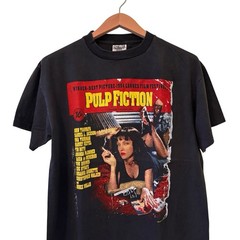 Vintage PULP FICTION REPRINT 1994 Movie Promo Uma Thurman T-shirt Size Large