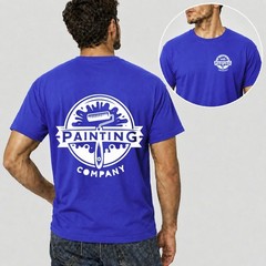Mens Personalised Work T Shirt Custom Trade Company Logo Painter Decorator Gift
