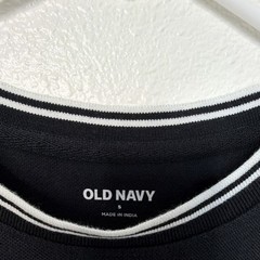 Old Navy Men’s Black Knit Short Sleeve Crew Neck T-Shirt S Contrasting Trim
