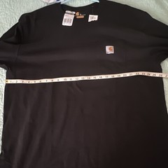 Carhartt K87 K87BLK Black Pocket Logo Crew Neck Cotton Tee Men’s XL Regular