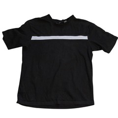 No Boundaries Vintage Vibe Black Graphic T Shirt Blue Stripe Medium 38/40
