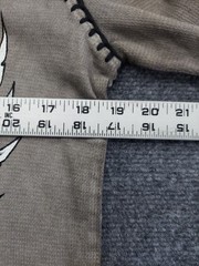 Affliction Xtreme Couture Shirt Men Small Brown Thermal Long Sleeve Skull Cross