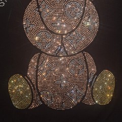 Fashion Trend Rabbit Hot Diamonds Rhinestones Black Summer Luxury Men T-Shirt