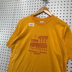 Vintage Stedman T Shirt Men XL Gold 80s Wormhoudt & Kempkes Clothiers Pella Iowa