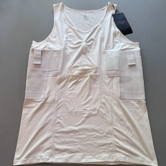 LVAD Genki Garb Tank Top Shirt for Men heart Medical Ware Clothing White XXL
