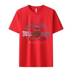 New Fashion Diamond Rhinestones Bulldog Luxury Men T-Shirt High Quality