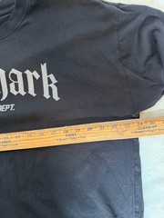 Gymshark Strength Dept Graphic T Shirt XL Black Oversized Gothic Logo Gym Tee￼