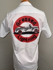 Grease Greased Lightning 1978 Movie Work Shirt Uniform Red Kap Men’s Size Small