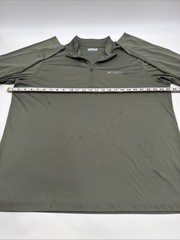 Colombia Sportswear PFG Polo Long Sleeve T-shirt Men XL Green Logo 1/4Zip.47285