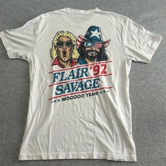 WWF 1992 Ric Flair Randy Savage Reprint T-Shirt Wrestling Fan Tee S-4XL
