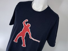 Barstool Sports Tiger Woods T-Shirt Men XL Navy Cotton American Flag YGI P5-48