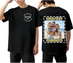 Heat Transfer Custom Tee Personalized Text Photo Logo Unisex Design