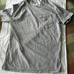 Carhartt Men’s S Gray Short Sleeve Crew Neck Relaxed Fit Pocket Logo T-Shirt